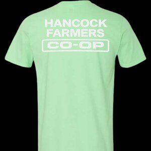 Hancock Farmers Co-Op Short Sleeve Crew Neck T-Shirt MINT GREEN